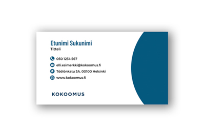 Kokoomus Oma käyntikortti Kaksipuoleinen KV1
